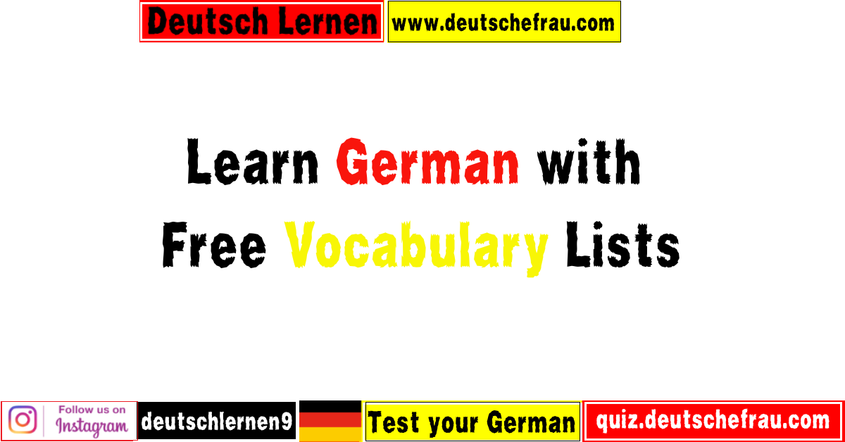 Learn German Vocabulary